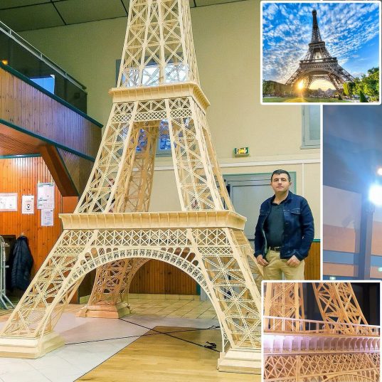 Француз 8 лет строил Эйфелеву башню, но его рекорд не засчитали.